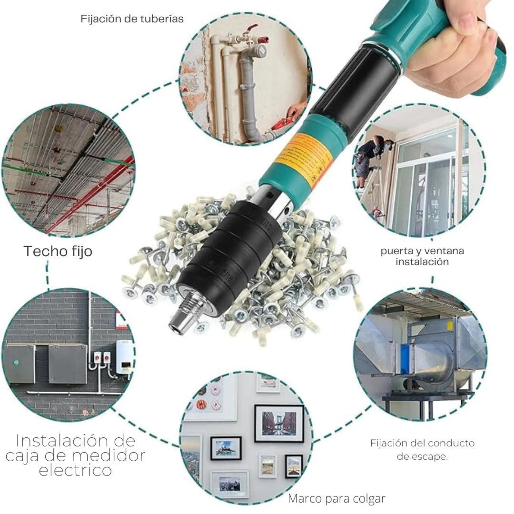 CLAVOEXPRESS™ - PISTOLA DE CLAVOS FULMINANTE | 100 CLAVOS DE REGALO 🎁 + ENVÍO GRATIS 📦