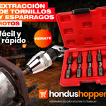EXTRACTOR TORNILLOS+ SET DE 5 PIEZAS DE TAMAÑOS STANDARD+ ENVIO GRATIS